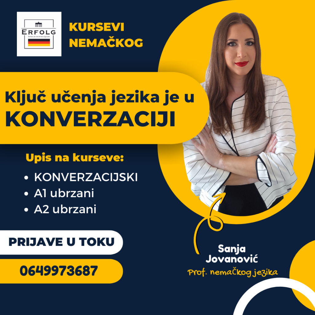 Novogodišnji upis na kurseve nemačkog A1 i A2 i konverzacijski kurs